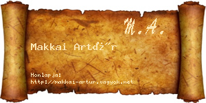 Makkai Artúr névjegykártya